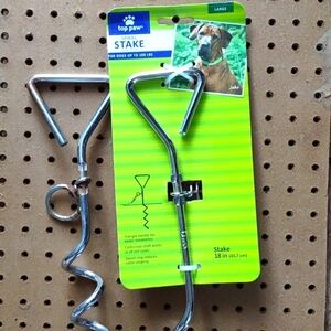 2 Top Paw 18” Spiral Stake For Dogs Up To 100lbs Swivel Ring 4 Reduced Tangling